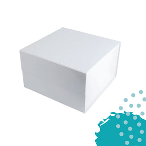 Caja plegable de cartón rígido con cierre de imán | tamaño 15 x 15 x 9 | Blanco | 1 pieza