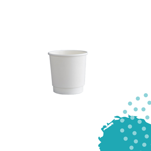 Vaso de café | tamaño 4 oz | Blanco | Pared reforzada | 25 piezas