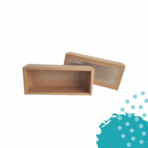 Caja de cartón rectangular con tapa deslizable | tamaño 6" x 2.5" x 1.75" | Kraft<br>12 pcs