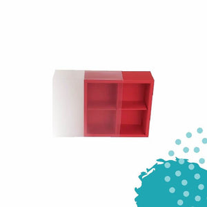 Caja de Cartón | tamaño 6" x 6" x 2" | Rojo