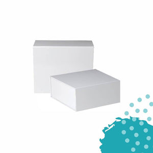 Caja de cartón | tamaño 10" x 10" x 4.5" | blanca