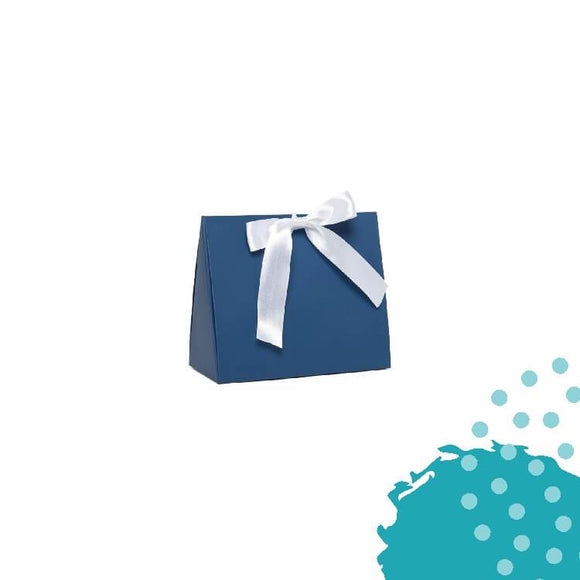 Caja de regalo azul con cinta | 6.5