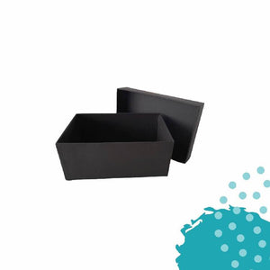 Caja de Cartón | tamaño 6" x 8" x 3.5" | Negro escarchado