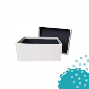 Caja de Cartón | tamaño 7.5" x 9.5" x 4.5" | Blanco hueso