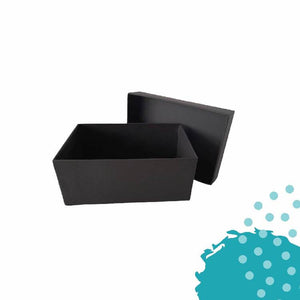 Caja de Cartón | tamaño 7.5" x 9.5" x 4.5" | Negro escarchado