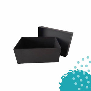 Caja de Cartón | tamaño 8.25" x 10.25" x 4.75" | Negro escarchado