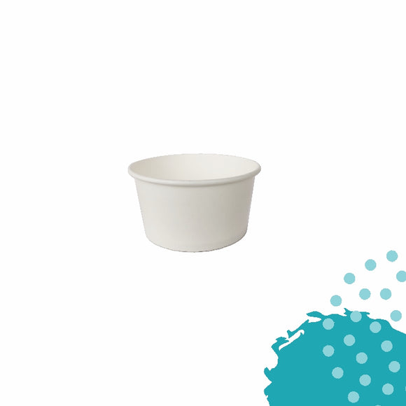 Envases desechables para helado | tamaño 4 oz | Blanco <br>25 piezas