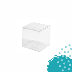 Caja de acetato cuadrada | tamaño 2.5" x 2.5" x 2.5" | Transparente  | 12 piezas